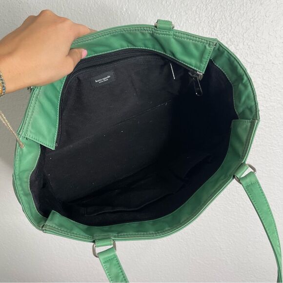 Vintage Kate Spade Nylon Green Shoulder Bag - Picture 6 of 8
